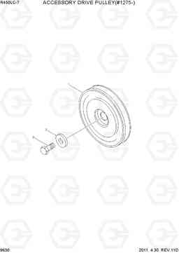 9630 ACCESSORY DRIVE PULLEY(#1275-) R450LC-7, Hyundai