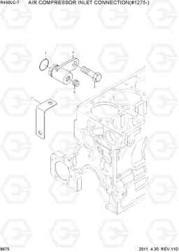 9675 AIR COMPRESSOR INLET CONNECTION(#1275-) R450LC-7, Hyundai