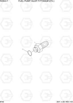 9745 FUEL PUMP INLET FITTING(#1275-) R450LC-7, Hyundai