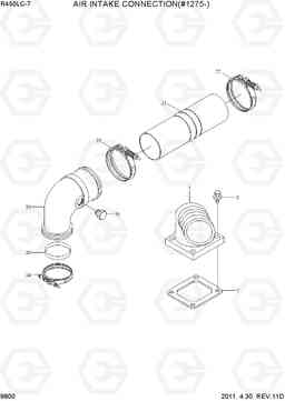 9800 AIR INTAKE CONNECTION(#1275-) R450LC-7, Hyundai