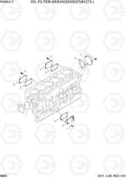 9860 OIL FILTER ARRANGEMENT(#1275-) R450LC-7, Hyundai