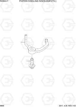 9905 PISTON COOLING NOZZLE(#1275-) R450LC-7, Hyundai