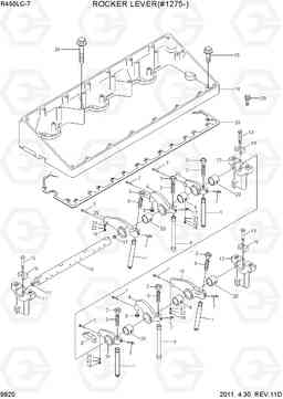 9920 ROCKER LEVER(#1275-) R450LC-7, Hyundai