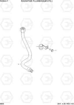 9925 RADIATOR PLUMBING(#1275-) R450LC-7, Hyundai