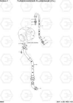 9950 TURBOCHARGER PLUMBING(#1275-) R450LC-7, Hyundai