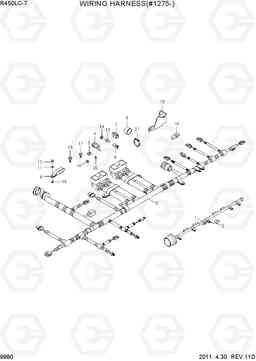 9980 WIRING HARNESS(#1275-) R450LC-7, Hyundai