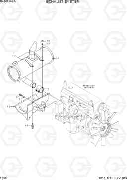 1030 EXHAUST SYSTEM R450LC-7A, Hyundai