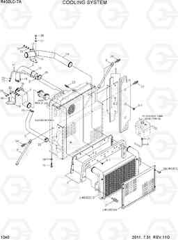 1040 COOLING SYSTEM R450LC-7A, Hyundai