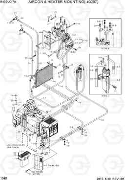 1080 AIRCON & HEATER MOUNTING(-#0297) R450LC-7A, Hyundai