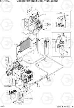 1100 AIR CONDITIONER MOUNTING(-#0297) R450LC-7A, Hyundai