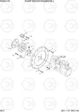 3012 PUMP MOUNTING(#0228-) R450LC-7A, Hyundai