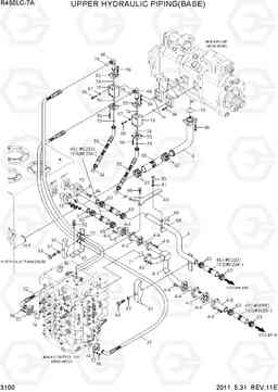 3100 UPPER HYDRAULIC PIPING(BASE) R450LC-7A, Hyundai