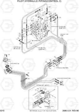 3210 PILOT HYDRAULIC PIPING(CONTROL 2) R450LC-7A, Hyundai