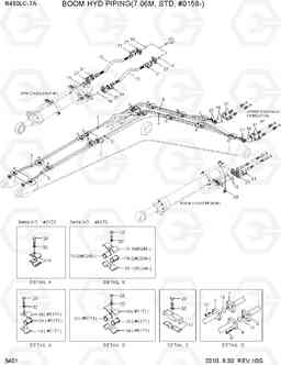 3401 BOOM HYD PIPING(7.06M, STD, #0158-) R450LC-7A, Hyundai