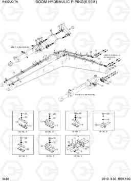 3430 BOOM HYDRAULIC PIPING(6.55M) R450LC-7A, Hyundai