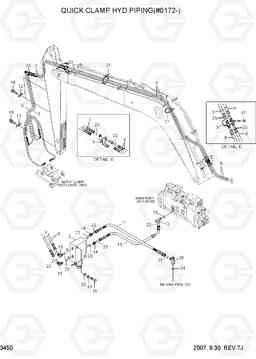 3450 QUICK CLAMP HYD PIPING(#0172-) R450LC-7A, Hyundai