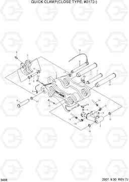 3456 QUICK CLAMP(CLOSE TYPE, #0172-) R450LC-7A, Hyundai