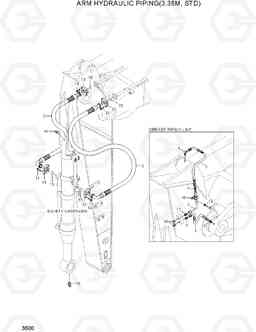 3500 ARM HYDRAULIC PIPING(3.38M, STD) R450LC-7A, Hyundai