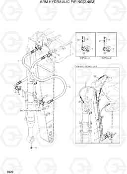 3520 ARM HYDRAULIC PIPING(2.40M) R450LC-7A, Hyundai