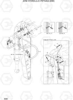3530 ARM HYDRAULIC PIPING(2.90M) R450LC-7A, Hyundai