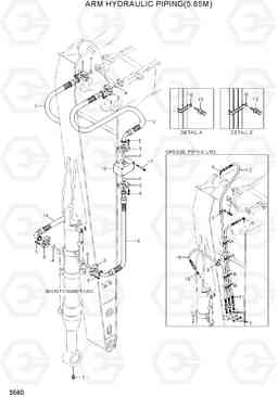 3560 ARM HYDRAULIC PIPING(5.85M) R450LC-7A, Hyundai
