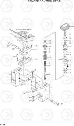 4130 REMOTE CONTROL PEDAL R450LC-7A, Hyundai