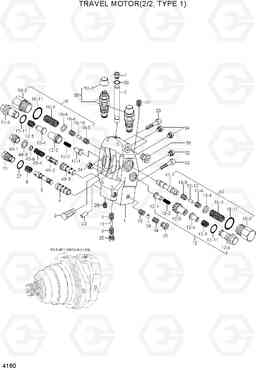 4160 TRAVEL MOTOR(2/2, TYPE 1) R450LC-7A, Hyundai