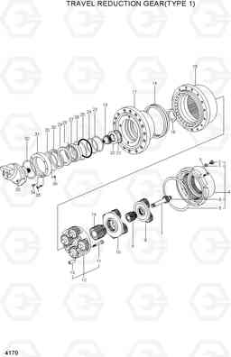 4170 TRAVEL REDUCTION GEAR(TYPE 1) R450LC-7A, Hyundai