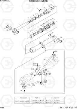 4180 BOOM CYLINDER R450LC-7A, Hyundai