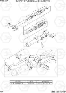 4205 BUCKET CYLINDER(AM 8.5M, #0290-) R450LC-7A, Hyundai