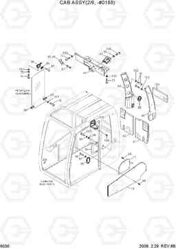 6030 CAB ASSY(2/6, -#0188) R450LC-7A, Hyundai