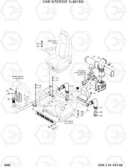 6080 CAB INTERIOR 1(-#0188) R450LC-7A, Hyundai