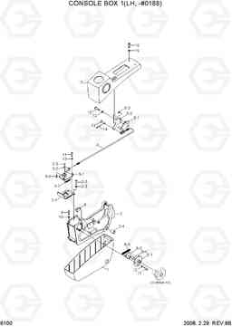 6100 CONSOLE BOX 1(LH, -#0188) R450LC-7A, Hyundai