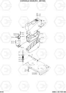 6120 CONSOLE BOX(RH, -#0188) R450LC-7A, Hyundai