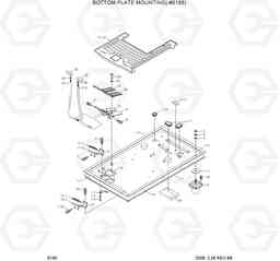 6160 BOTTOM PLATE MOUNTING(-#0188) R450LC-7A, Hyundai