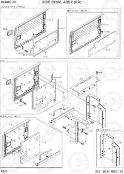 6240 SIDE COWL ASSY(RH) R450LC-7A, Hyundai