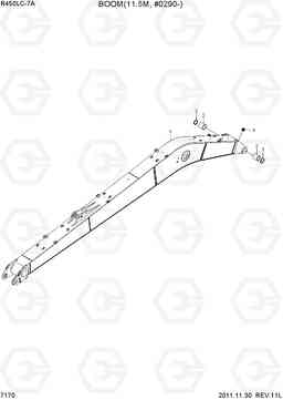 7170 BOOM(11.5M, #0290-) R450LC-7A, Hyundai