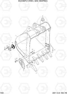 7450 BUCKET(1.65M3 SAE HEAPED) R450LC-7A, Hyundai