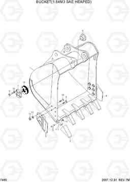 7460 BUCKET(1.84M3 SAE HEAPED) R450LC-7A, Hyundai