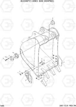 7490 BUCKET(1.38M3 SAE HEAPED) R450LC-7A, Hyundai