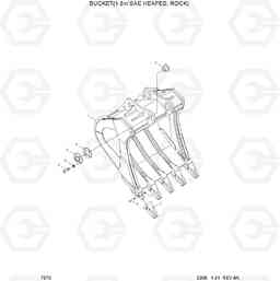 7570 BUCKET(1.8M3 SAE HEAPED, ROCK) R450LC-7A, Hyundai