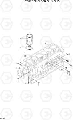 9030 CYLINDER BLOCK PLUBMING R450LC-7A, Hyundai