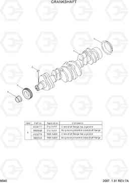 9040 CRANKSHAFT R450LC-7A, Hyundai