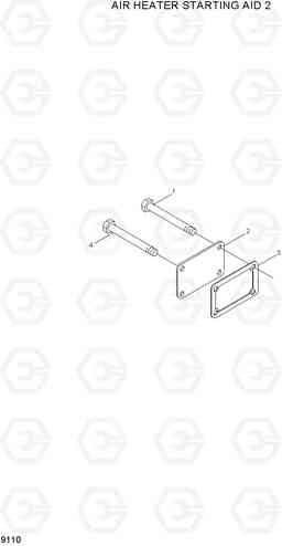 9110 AIR HEATER STARTING AID 2 R450LC-7A, Hyundai