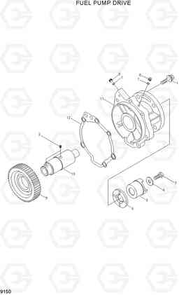 9150 FUEL PUMP DRIVE R450LC-7A, Hyundai