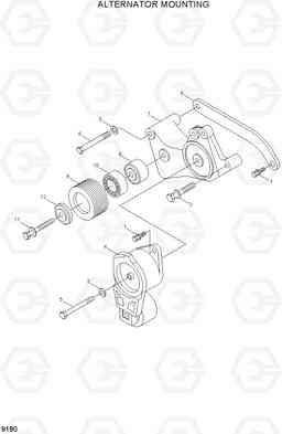 9180 ALTERNATOR MOUNTING R450LC-7A, Hyundai