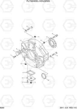 9250 FLYWHEEL HOUSING R450LC-7A, Hyundai