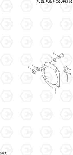 9270 FUEL PUMP COUPLING R450LC-7A, Hyundai