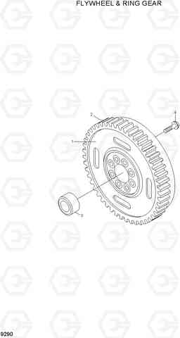 9290 FLYWHEEL & RING GEAR R450LC-7A, Hyundai