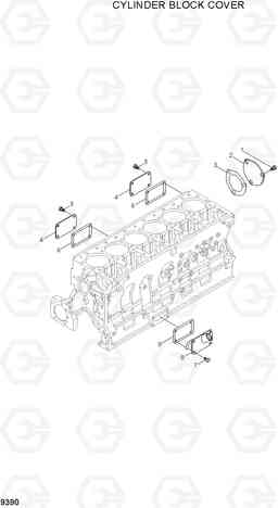 9390 CYLINDER BLOCK COVER R450LC-7A, Hyundai